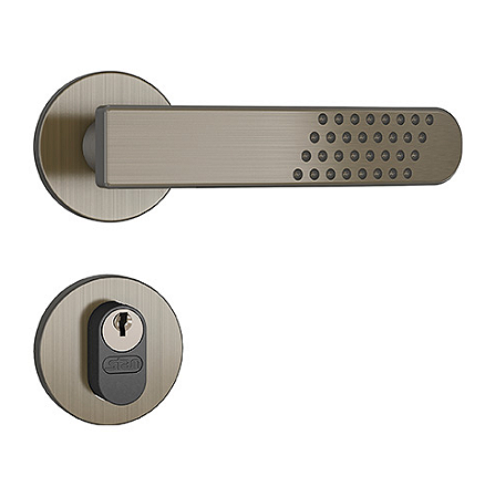 Fechadura Escovada Alavanca Roseta 803 21 Exterior Stam