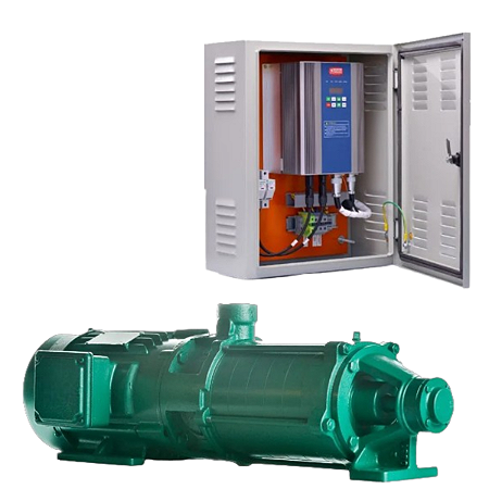 Bomba Dagua Solar Thebe Multiestagio P-11 8 6cv com Quadro Inversor