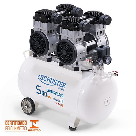 Compressor de Ar Elétrico  Schuster S60 Monofásica 51l 2,4 Cv 220v