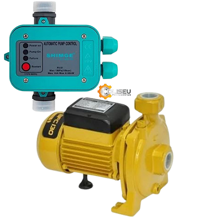 Kit Bomba Pressurizadora Buffalo com Pressostato Bfc 130 0,5cv 220v