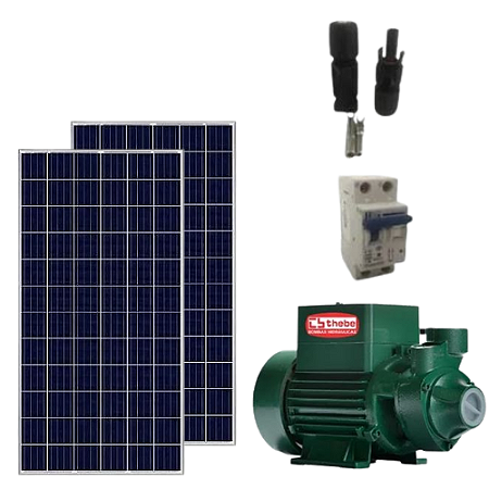 Kit Bomba Solar Thebe Tp Ci 540w + 2 Placas + 1 Disjuntor + 2 Pares de Conectores