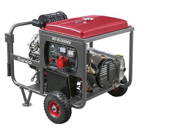 Gerador de Energia Branco Diesel Bd 15000 E3 15kva Trifasico 220v