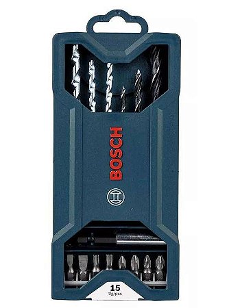 Bosch Mini X-line Jogo de Broca Com 15 Brocas Bosch 7408