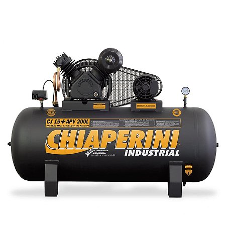 Compressor de ar alta pressão 15 pcm 200 litros - chiaperini cj 15+ apv 200l 127/220v