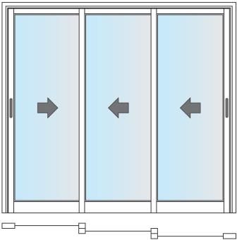 Porta De Correr Com 03 Folhas