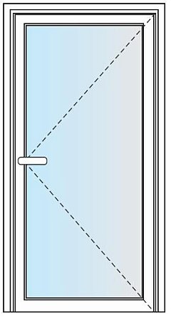 Porta De Giro Com 1 Folha Vidro