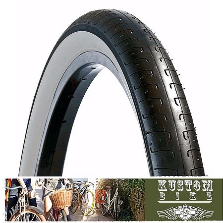 Pneu Faixa Branca  Aro 26 X 1,50 para Bicicleta Street Slick