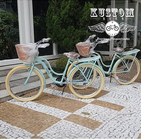 Bicicleta Retrô Luna Aro 26 - Retrô Vintage Inspired Harley Feminina selim manopla marrom guidao cromado