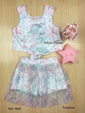 conjunto infantil sereia