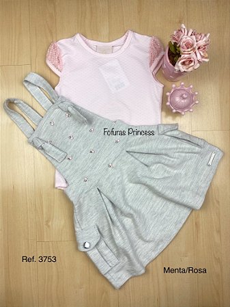 vestido salopete infantil