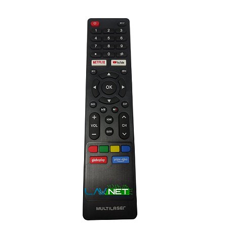 CONTROLE REMOTO TV MULTILASER 9140 BOTAO GLOBO PLAY | PRIME VIDEO