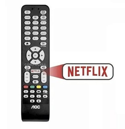 Controle Remoto Para Tv Aoc Com Botão Netflix Led Smart Novo SKY