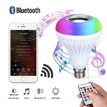 Lampada Led Musical Com Bluetooth Wj-l2