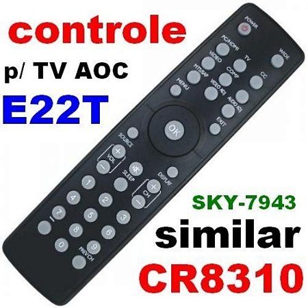 CONTROLE TV MONITOR AOC 7943