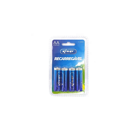 Kit c/ 2 Pilhas Palito AAA 1100mah Recarregaveis Knup