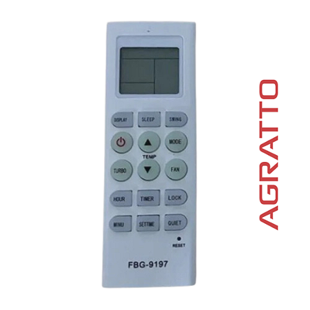 Controle AR Condicionado Agratto 9197
