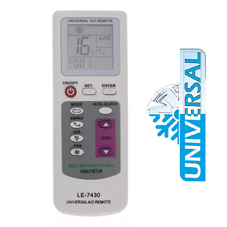Controle AR Condicionado UNIVERSAL 7430