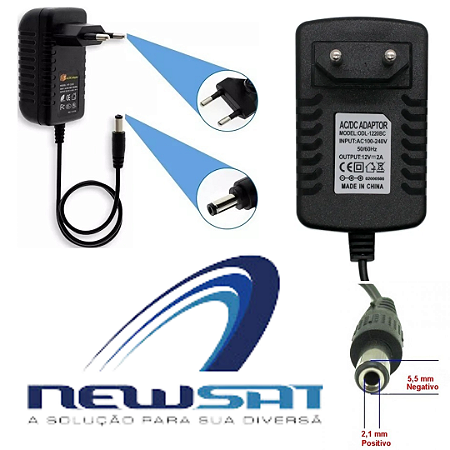 Fonte De Energia Para Receptor de Satélite 2 antenas Newsat