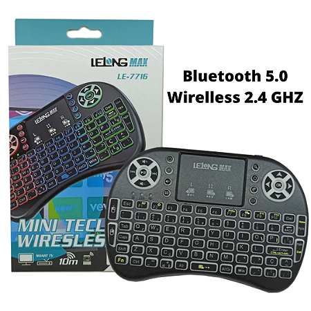 TECLADO MINI KEYBOARD 2.4GHZ E BT 5.0