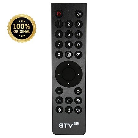 CONTROLE REMOTO ORIGINAL PARA RECEPTOR ATV 5G - Preto