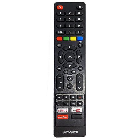 Controle Remoto Tv Led Philco Com Netflix / Youtube /sky9028