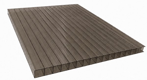 Placa de Policarbonato Alveolar 6mm Bronze