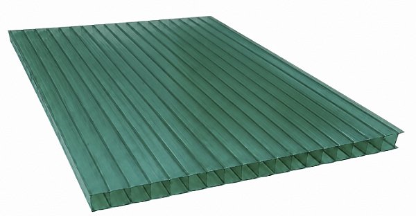 Placa de Policarbonato Alveolar 6mm Verde