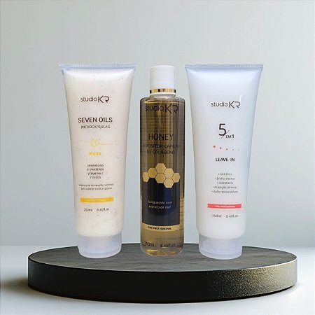 Repositor de Colágeno + Hidratação 7 Oils + Protetor térmico