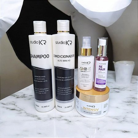 Shampoo + Condicionador + Hidratação Intensiv + Reparador de pontas + Spray Bifásico
