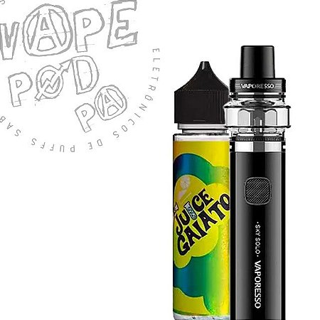 Combo Kit Sky Solo 1400mAh Vaporesso Black e 01 Gaiato Juice