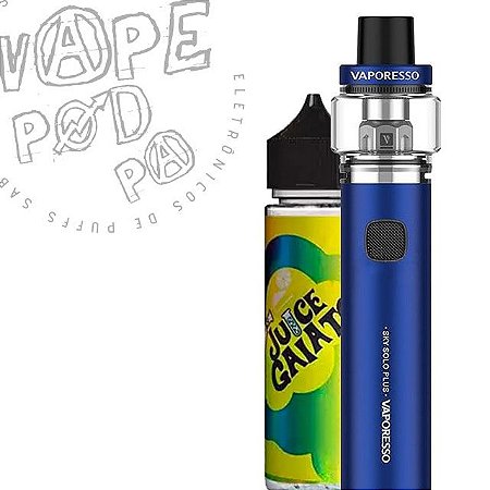 Combo Kit Sky Solo Plus 3000mAh Vaporesso Blue e 01 Gaiato Juice