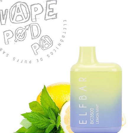 Pod Descartável 4000 Puffs Elf Bar Lemon Mint