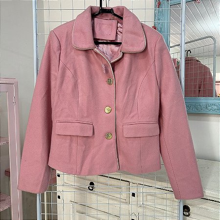 Casaco rosa de lã novo - G