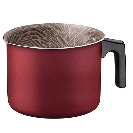 Leiteira Fervedor Caneco Tramontina Antiaderente Starflon Paris Vermelho Canecão Grande Aluminio 16cm 2,7 Litros
