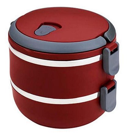 Pote Euro Marmita 1,4L Vermelho LB1234-VM