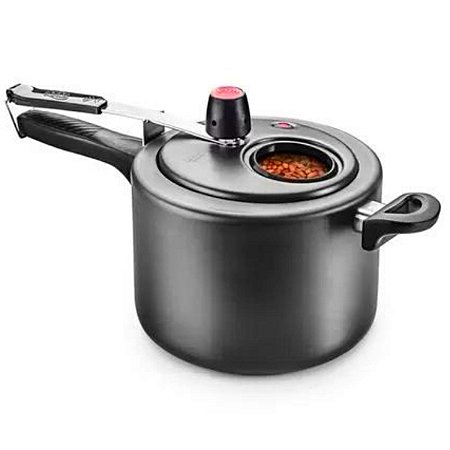 Panela de Pressão Antiaderente Com Visor 4,5 Litros Grafite MTA