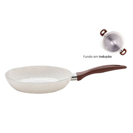 Frigideira Antiaderente Ceramica 20cm Fogão Indução Vanilla Ceramic Life Smart Plus Brinox