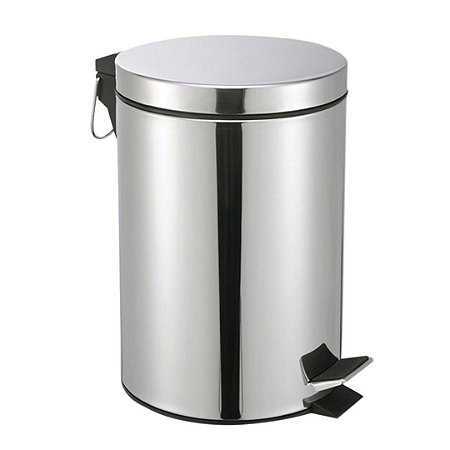 Lixeira Aço Inox Para Banheiro 3 Litros Com Pedal + Balde Cesto Lixo Interno Removível Clink