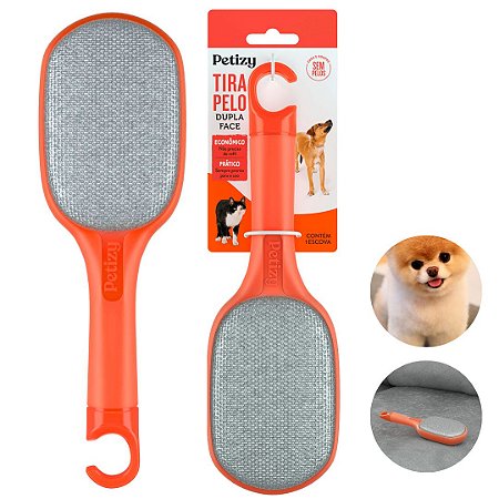 Kit 2 Escovas Tira Remove Pelos Dupla Face Mágica Pet Animais Roupa Sofá