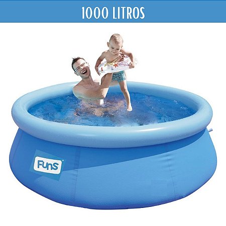 Piscina Inflável Redonda Portátil 1000 Litros 1.68 x 51cm Azul