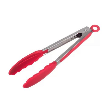 Pegador De Silicone Pinça Universal Salada Carne Multiuso Culinário 26cm