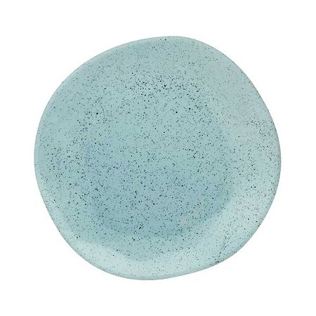 Prato Porcelana Fundo Rustico Ryo Blue Bay Decorado 22,5cm P/ Sopa Caldo Oxford