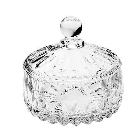 Potiche Bomboniere Baleiro de Vidro Cristal Doces Com Tampa Decorativo Wolff