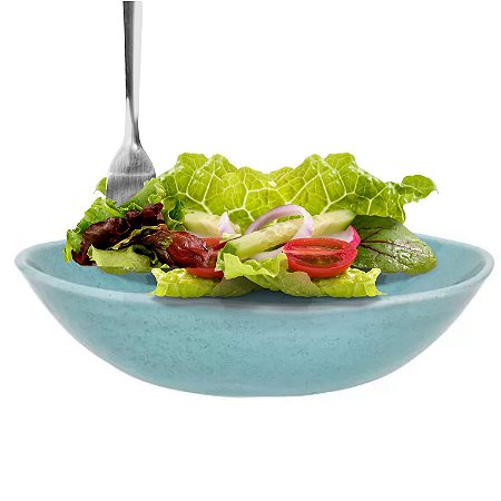 Bowl Tigela Saladeira Porcelana Cumbuca Vasilha Ryo Blue Bay 1,6L Grande Oxford