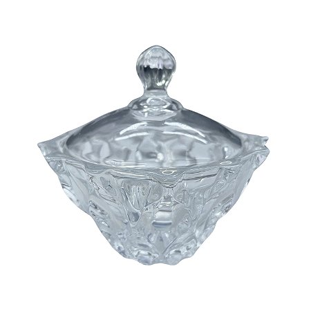 Potiche Baleiro Bomboniere de Vidro Doces Com Tampa Decorativo 245ml