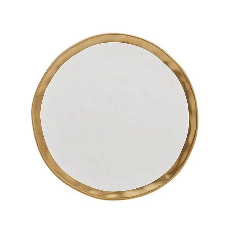 Prato de Sobremesa Porcelana Dubai Luxo 21cm Wolff Dourado
