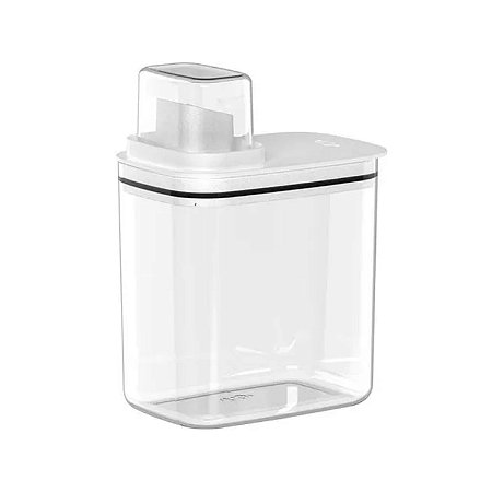 Dispenser Pote Medidor Hermético Porta Produtos Limpeza Organizador Lavanderia 1,5L