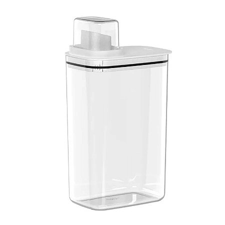 Dispenser Pote Medidor Hermético Porta Produtos Limpeza Organizador Lavanderia 2,3L