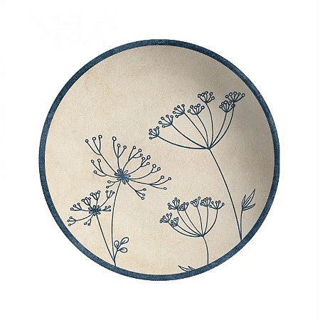 Prato Fundo Cerâmica 25cm Coup Spices Alleanza Decorado