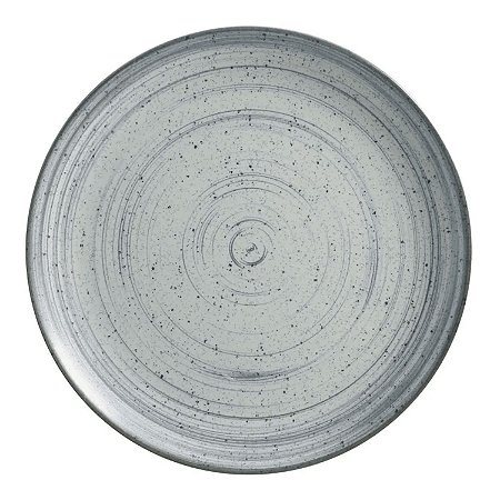 Prato Raso Cerâmica 29cm Refeição Kya Gray Alleanza Rustico